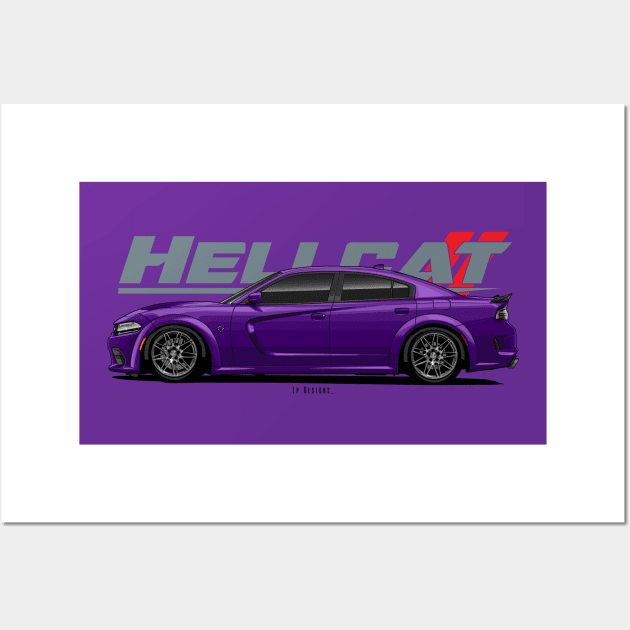 Charger Srt Hellcat Wall Art by LpDesigns_